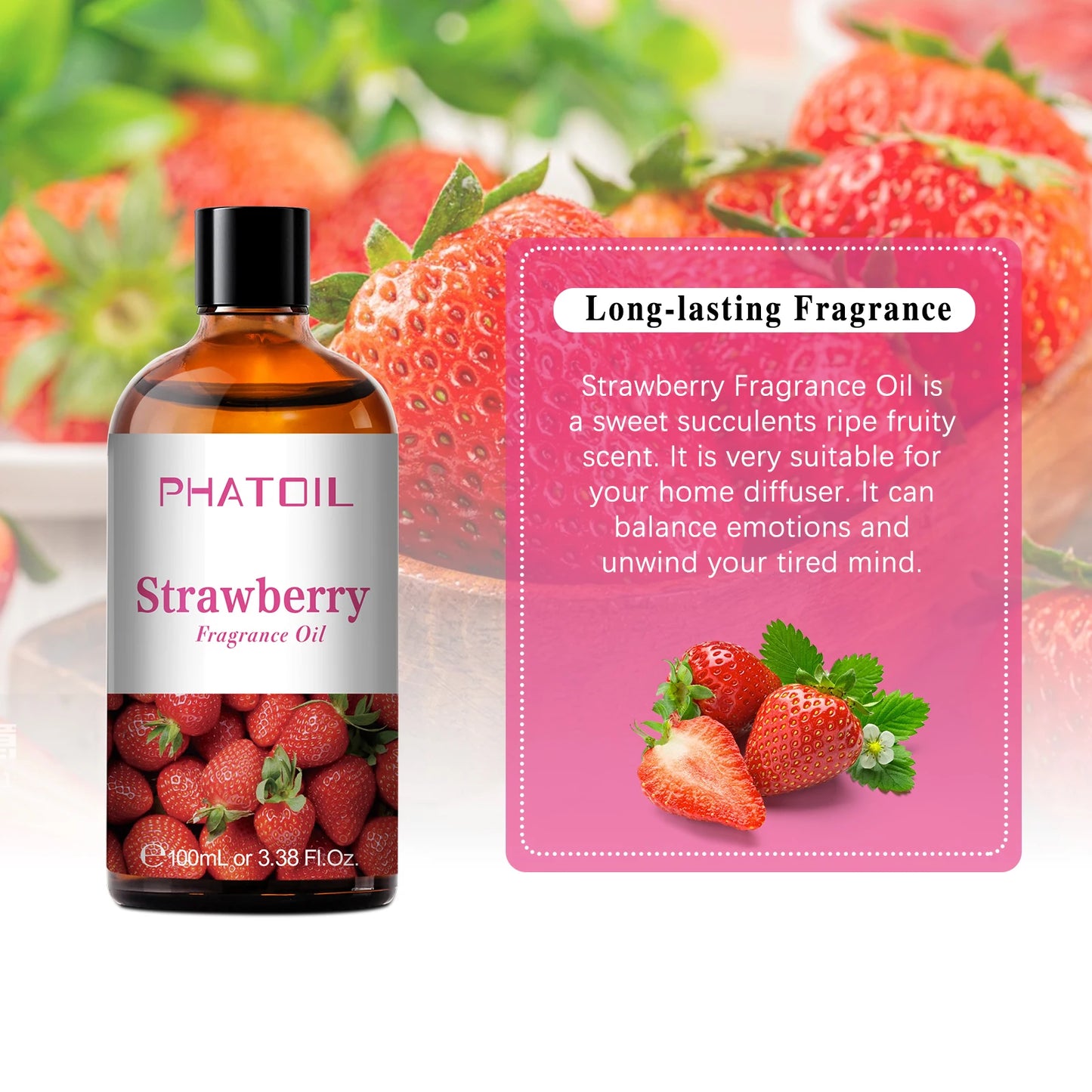 PHATOIL 100ML Fruit Fragrance Oils - Coconut, Vanilla, Apple & More | StriveRiseFit