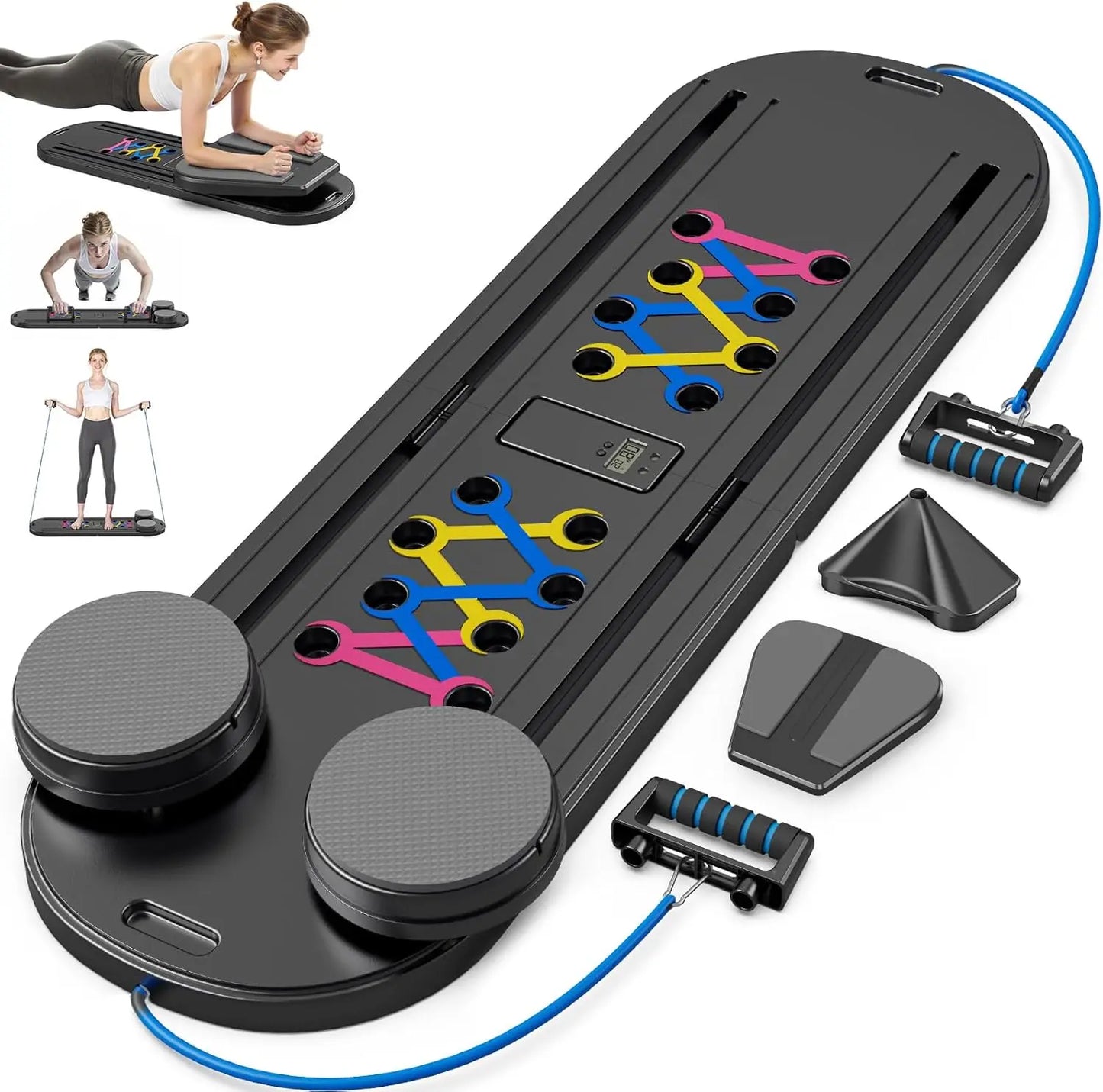 Pilates Sliding Board & Reformer, 5-in-1 Portable Home Workout with Built-In Timer | StriveRiseFit