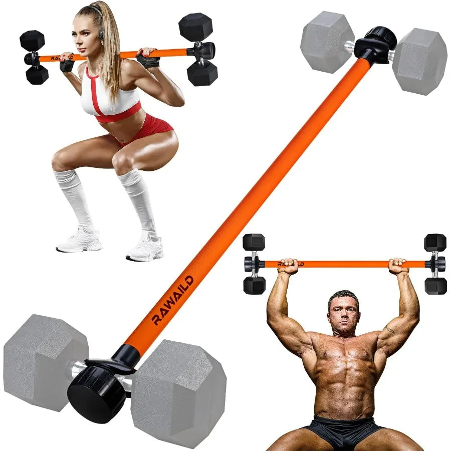 Dumbbell to Barbell Converter Bar, 300 lb Capacity for Home Gym | StriveRiseFit