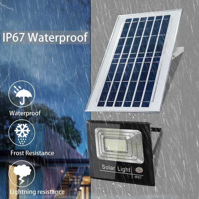Solar LED Flood Light | 281 LEDs | IP67 | Auto On/Off | Remote Control | StriveRiseFit