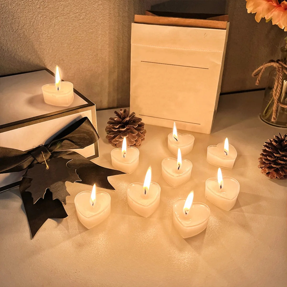 9-Piece Heart-Shaped Scented Candles for Weddings & Romance | StriveRiseFit