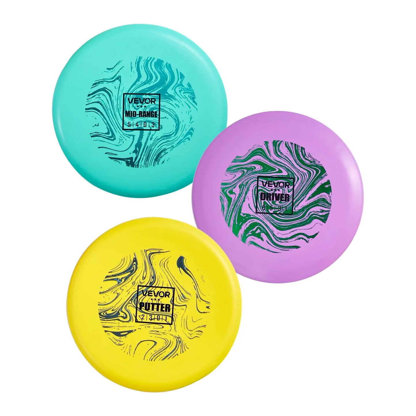3-Pack Disc Golf Starter Set with Putter, Mid-Range & Driver | StriveRiseFit