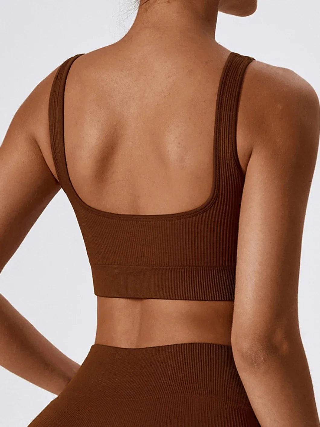 Seamless Knitted Sports Fitness Yoga Bra and Underwear