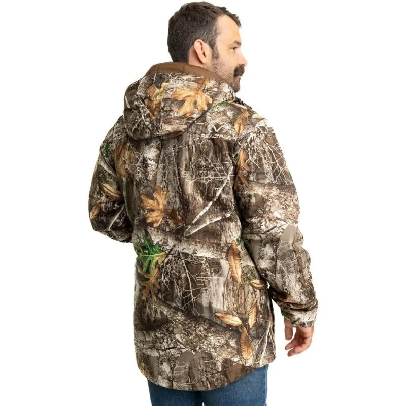 Realtree Men's or Women's Edge/Timber/Max-7 Camo Hunting Insulated Cold Weather Parka Jacket - Wind-proof, Mid-weight and Super Warm