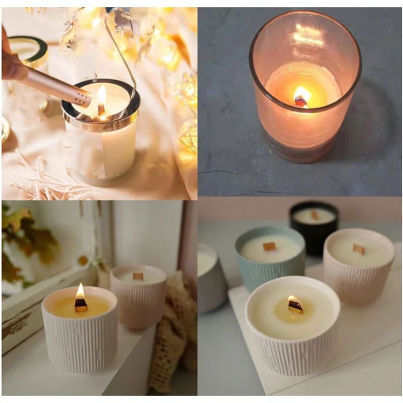 Wooden Candle Wicks with Metal Clip Base, 30 & 50-Pack | StriveRiseFit