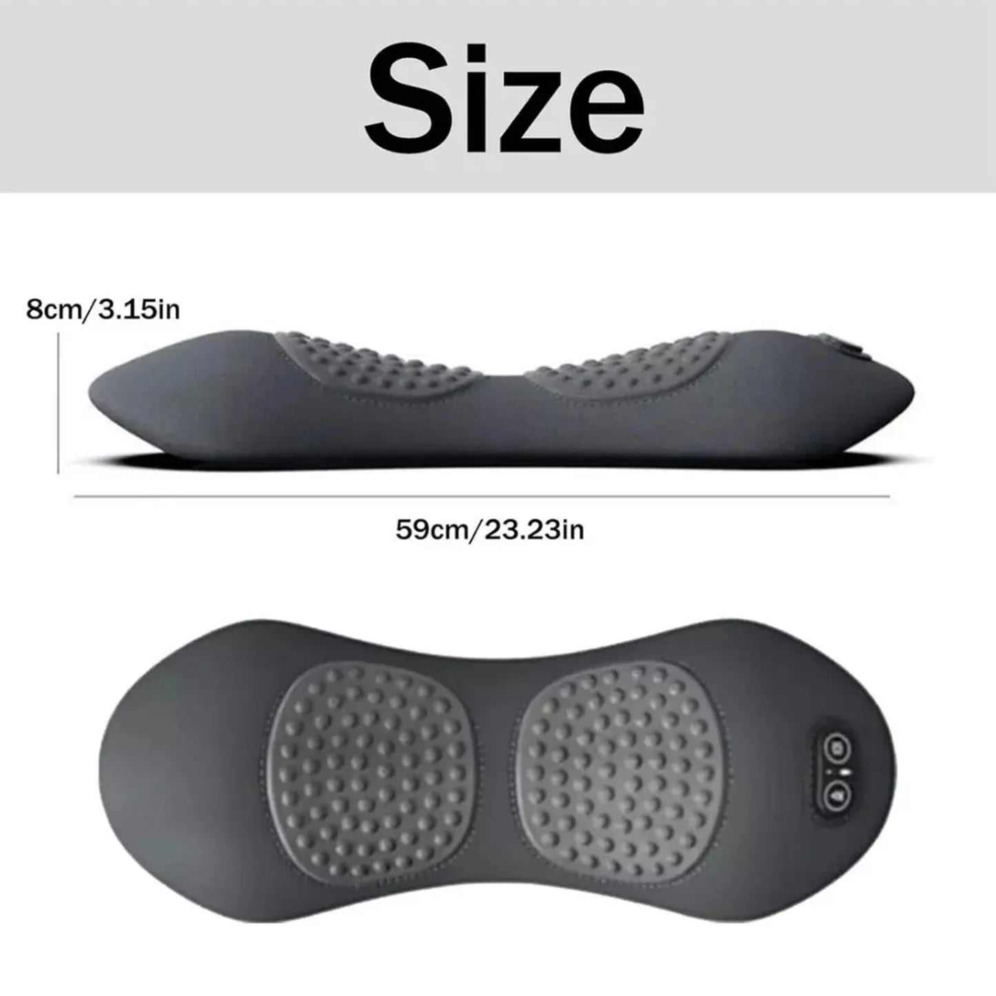APWIKOGER 3-in-1 Electric Lumbar Support Pillow, Heat, Vibration & Airbag Lift | StriveRiseFit