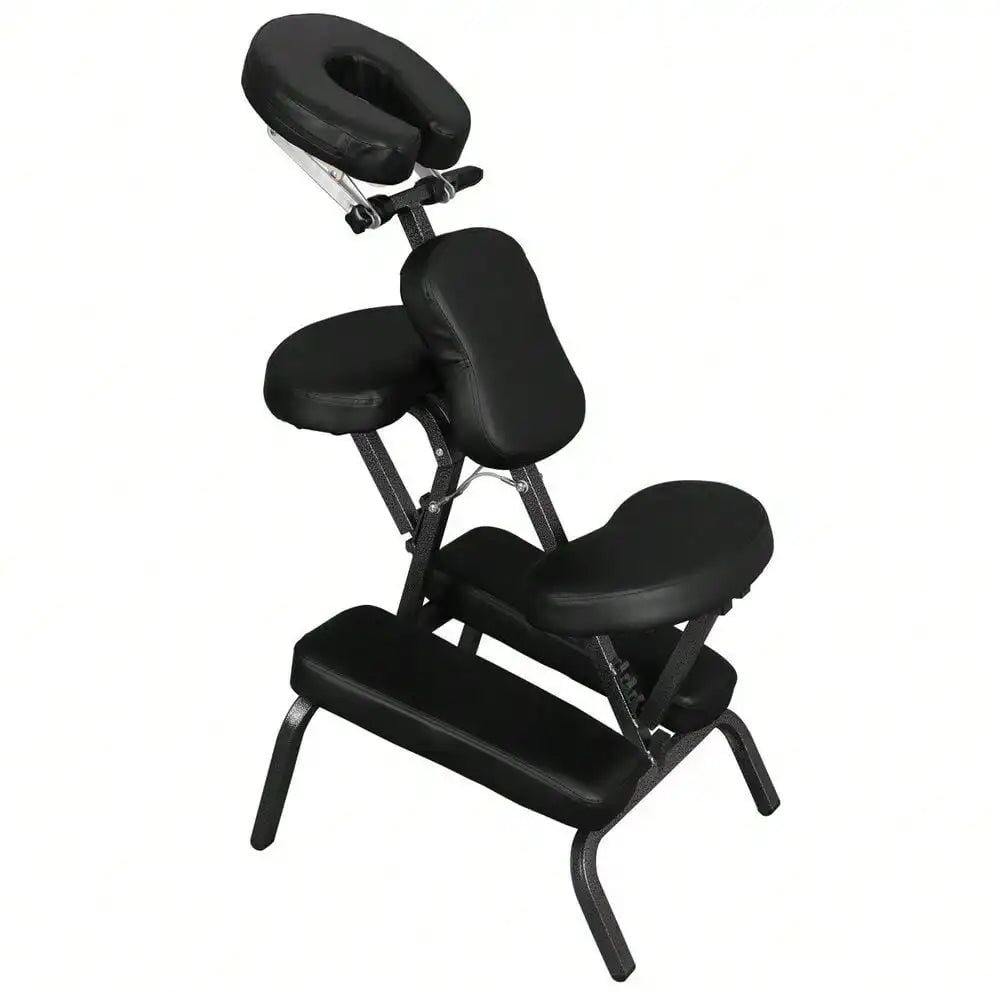 Adjustable Portable Massage Chair | PU Leather, 250 lb Capacity, Tool-Free Assembly, Tattoo & Spa