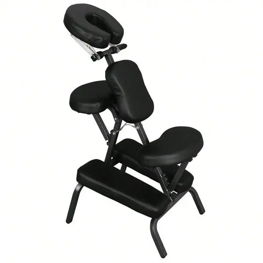 Adjustable Portable Massage Chair | PU Leather, 250 lb Capacity, Tool-Free Assembly, Tattoo & Spa
