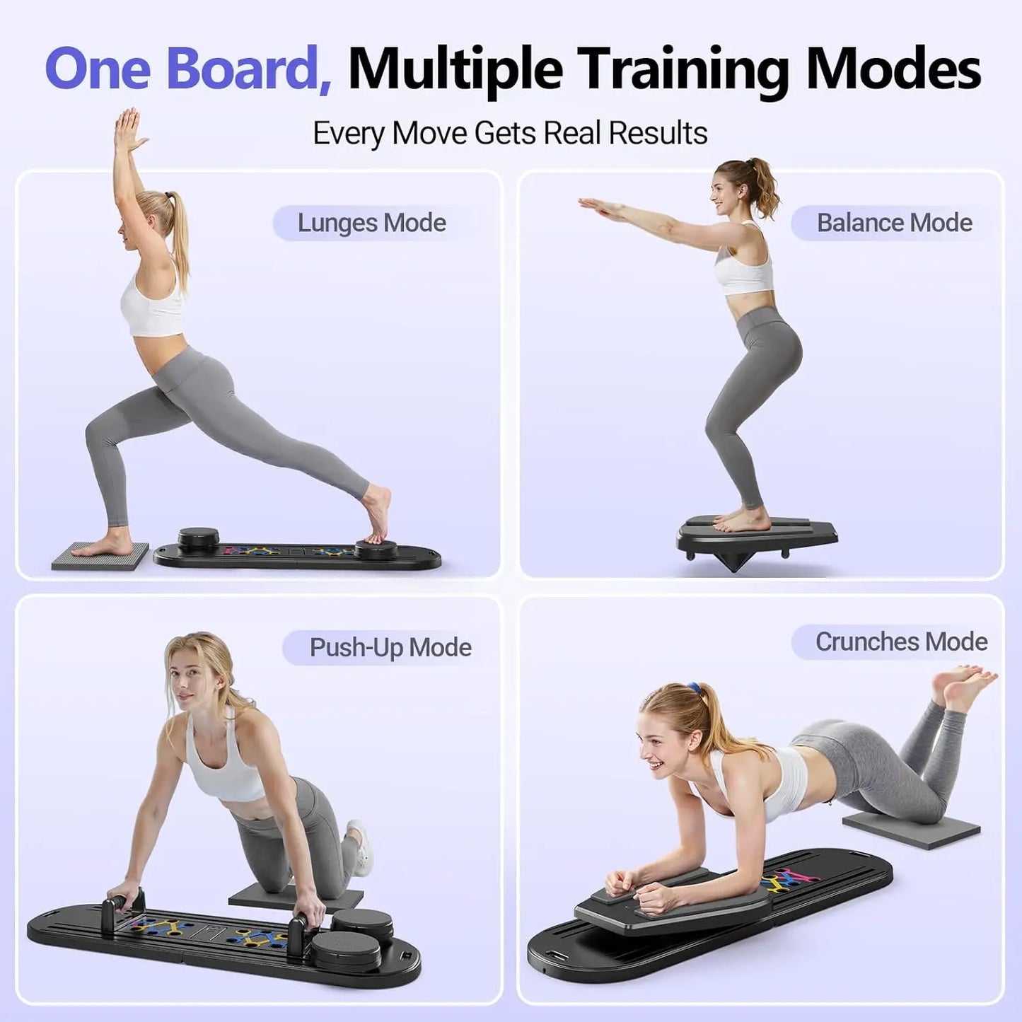 Pilates Sliding Board & Reformer, 5-in-1 Portable Home Workout with Built-In Timer | StriveRiseFit
