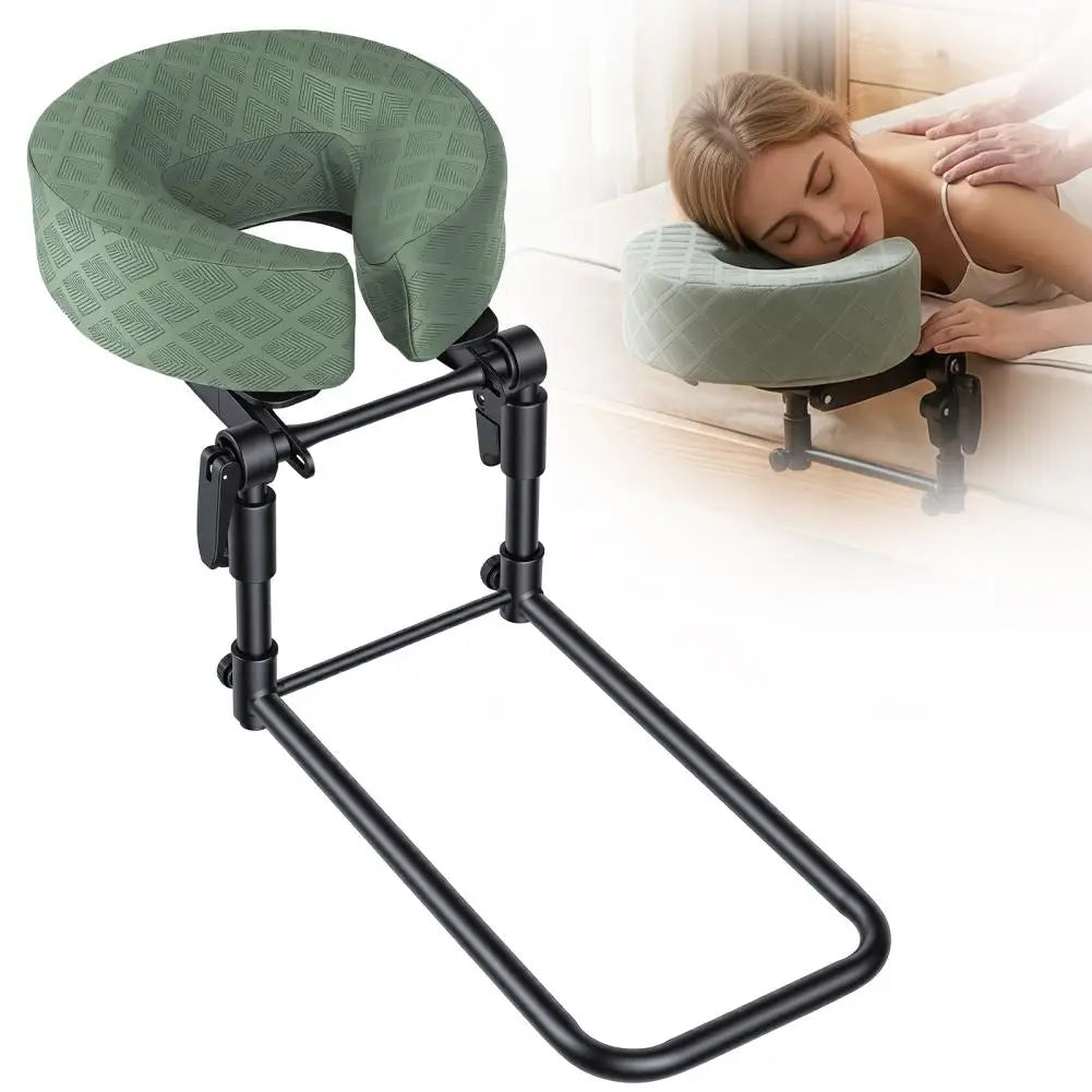Foldable Bed Headrest Bracket Adjustable Memory Foam Face Cradle for Massage & Recovery | StriveRiseFit