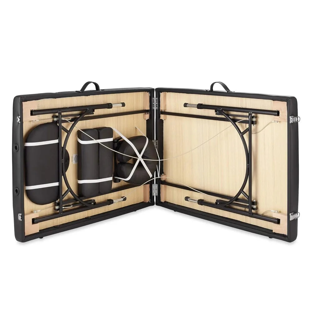Portable Massage Table - Professional Bi-Fold with Aluminum Legs