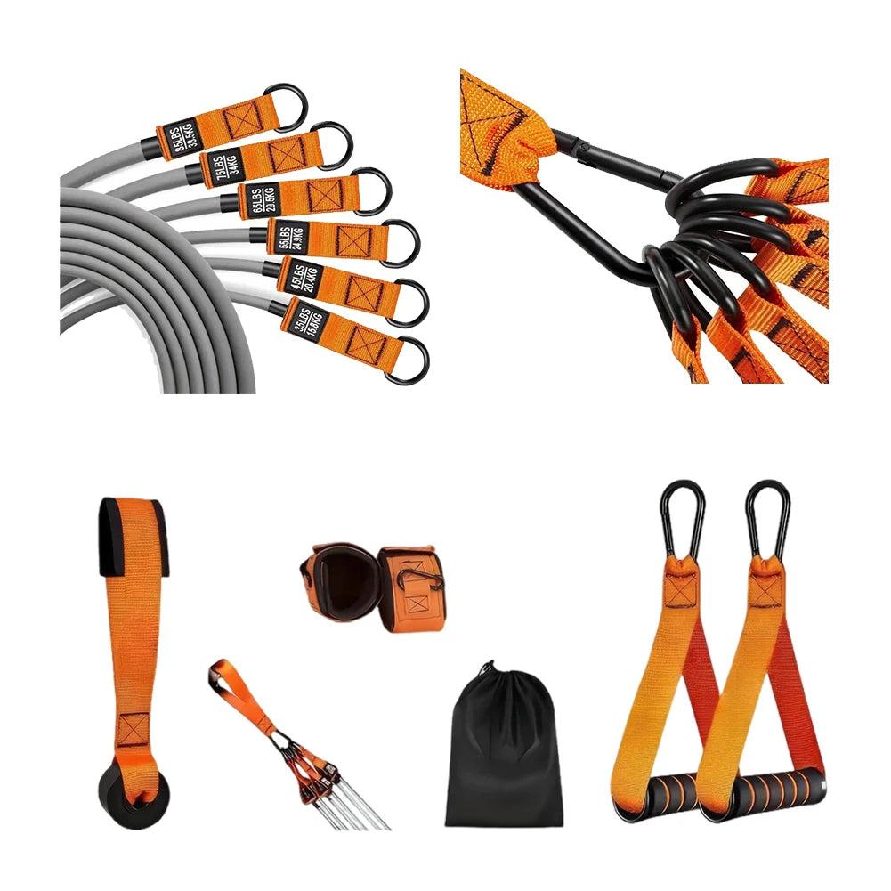 Resistance Bands Set ~  Heavy Duty Workout Bands with Handles ~ Weight Bands Multi-Function for Fittness, Yoga and More