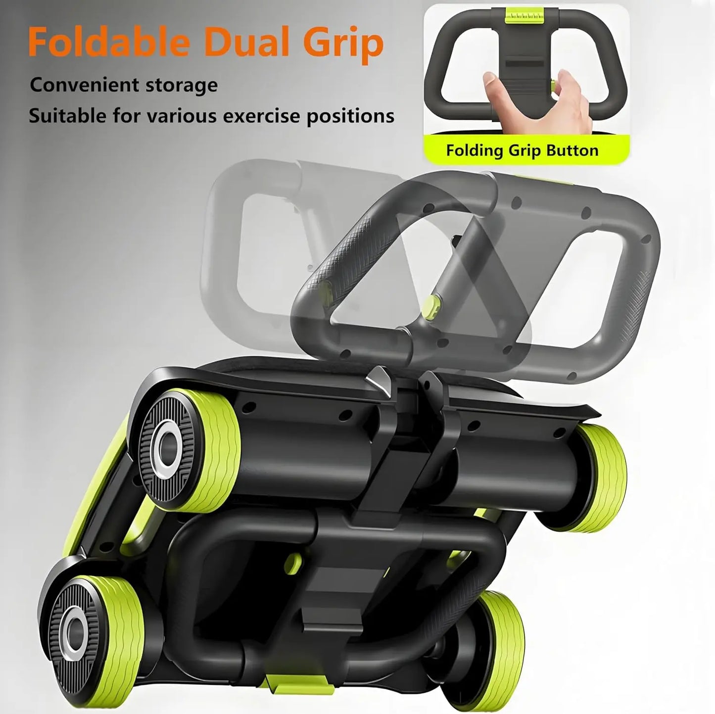 4-Wheel Ab Roller with Auto-Rebound for Core Strength Training | StriveRiseFit