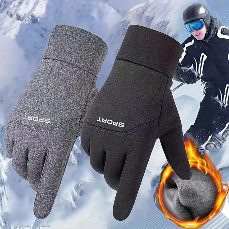 2025 High Quality Winter Men and Women's Warm Gloves Plush Outdoor Sports Windproof and Cold proof Bicycle Gloves