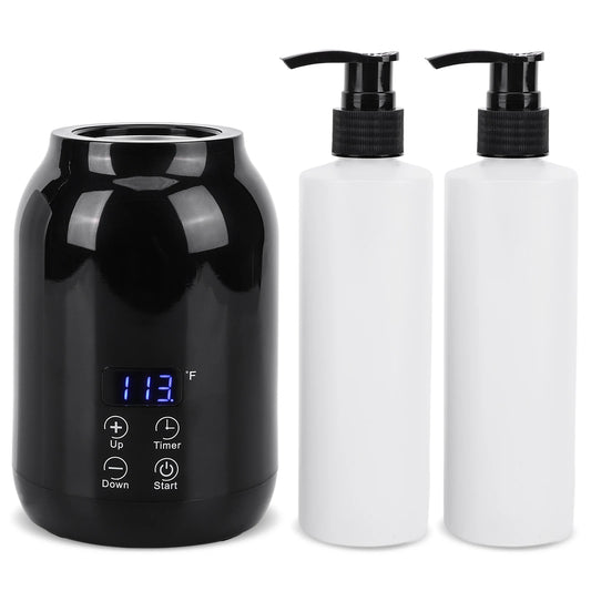 Massage Oil Warmer ~ Fast Heat ~ 2 Heat Modes ~ With Timer ~ For Home Pro Salon Spa Massage Oil, Lotion, or Cream