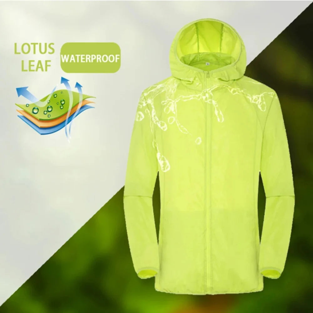 Unisex Hiking Jacket Men Women Waterproof Quick Dry Camping Windbreaker Trekking Outdoor Activity ~ Anti UV Clothes