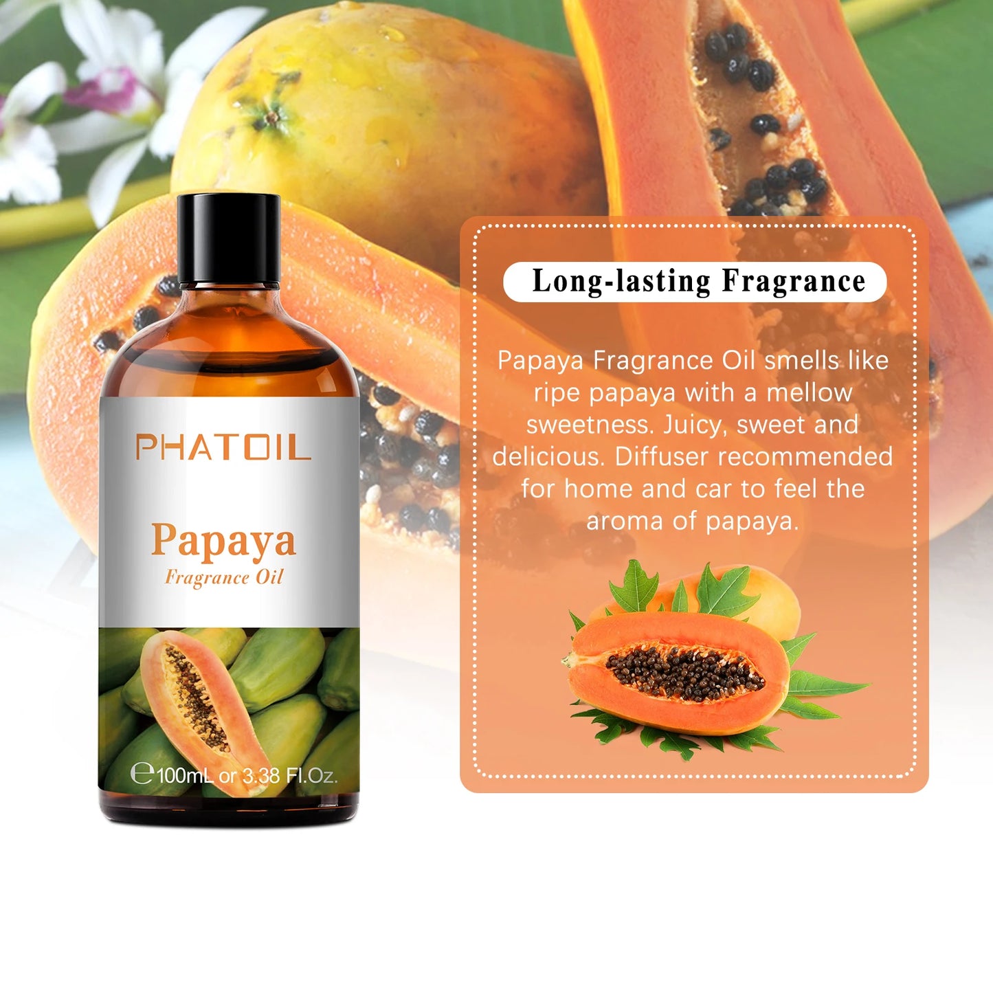 PHATOIL 100ML Fruit Fragrance Oils - Coconut, Vanilla, Apple & More | StriveRiseFit