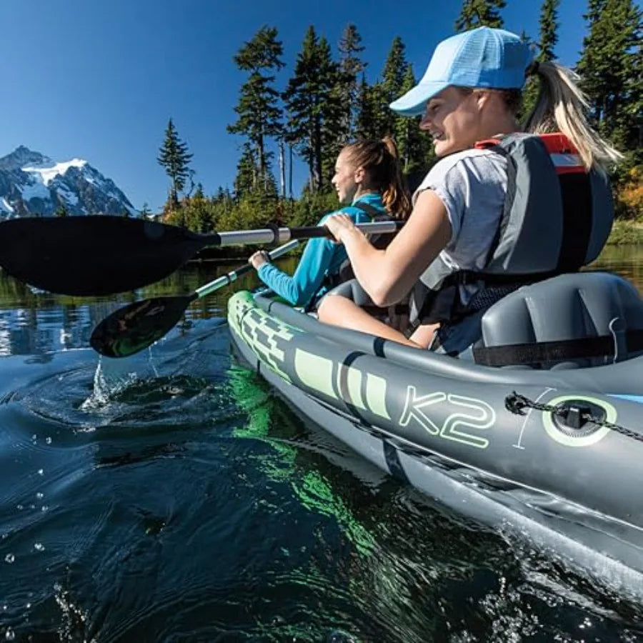 Inflatable Kayak Super-Strong PVC with Deluxe Paddles & High-Output Pump for Outdoor Adventure | StriveRiseFit