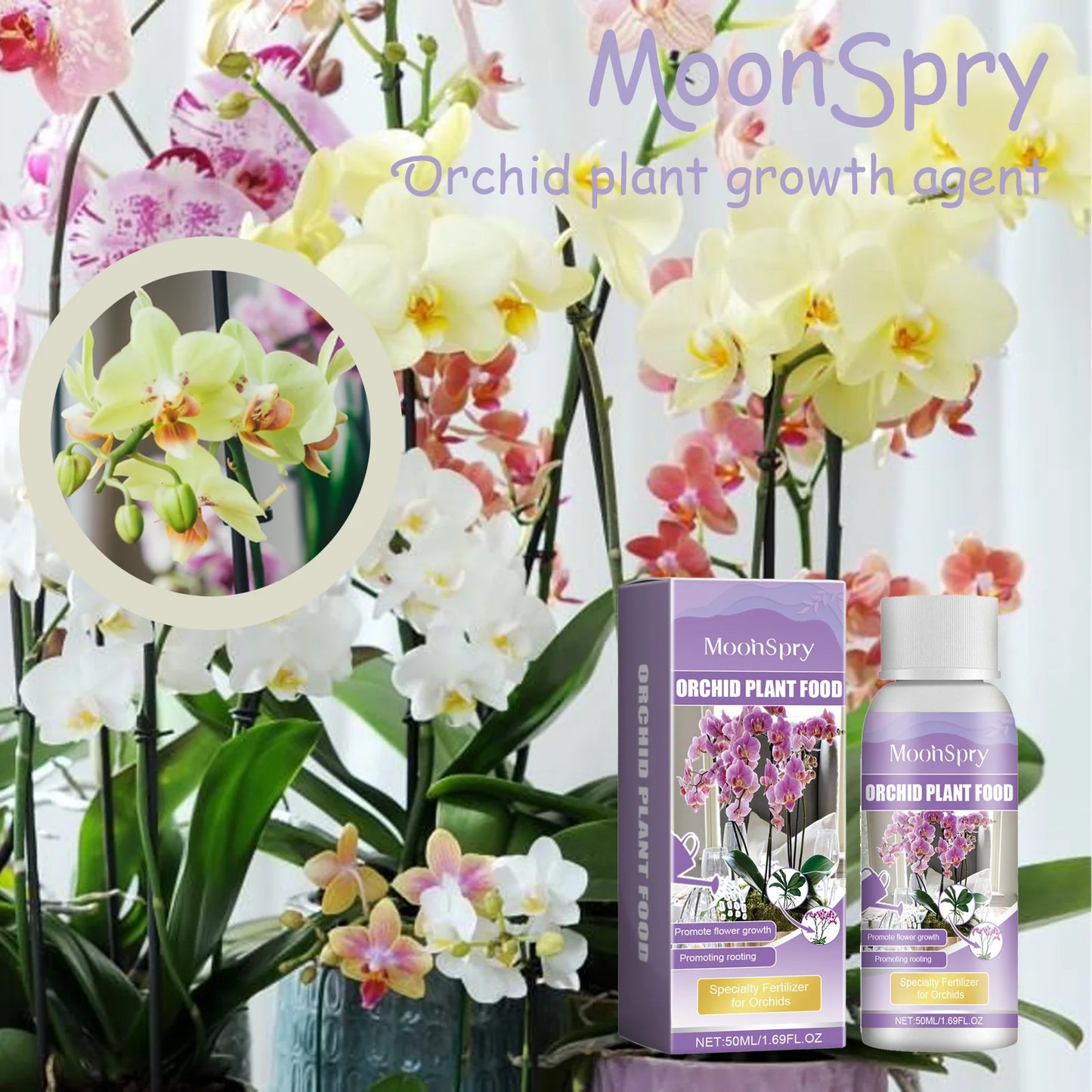 Orchid Liquid Plant Fertilizer | Hydroponic Nutrient Solution | 50ml | StriveRiseFit