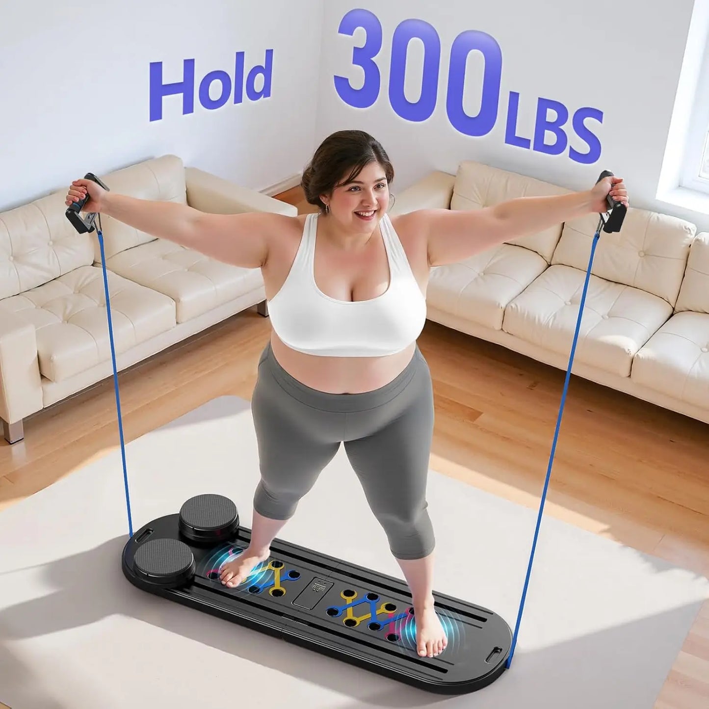 Pilates Sliding Board & Reformer, 5-in-1 Portable Home Workout with Built-In Timer | StriveRiseFit