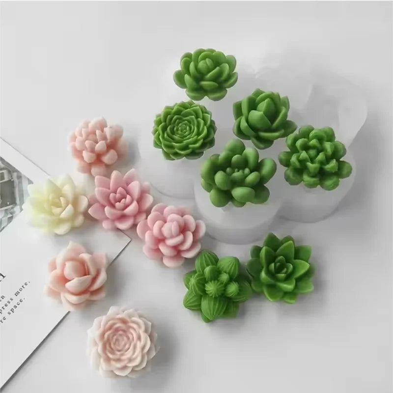 7-Piece 3D Flower Silicone Candle & Soap Mold Set | StriveRiseFit