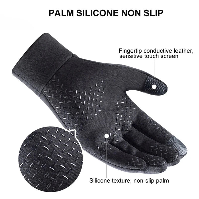 2025 High Quality Winter Men's and Women's Warm Gloves Plush Outdoor Sports Windproof and Cold Poof
