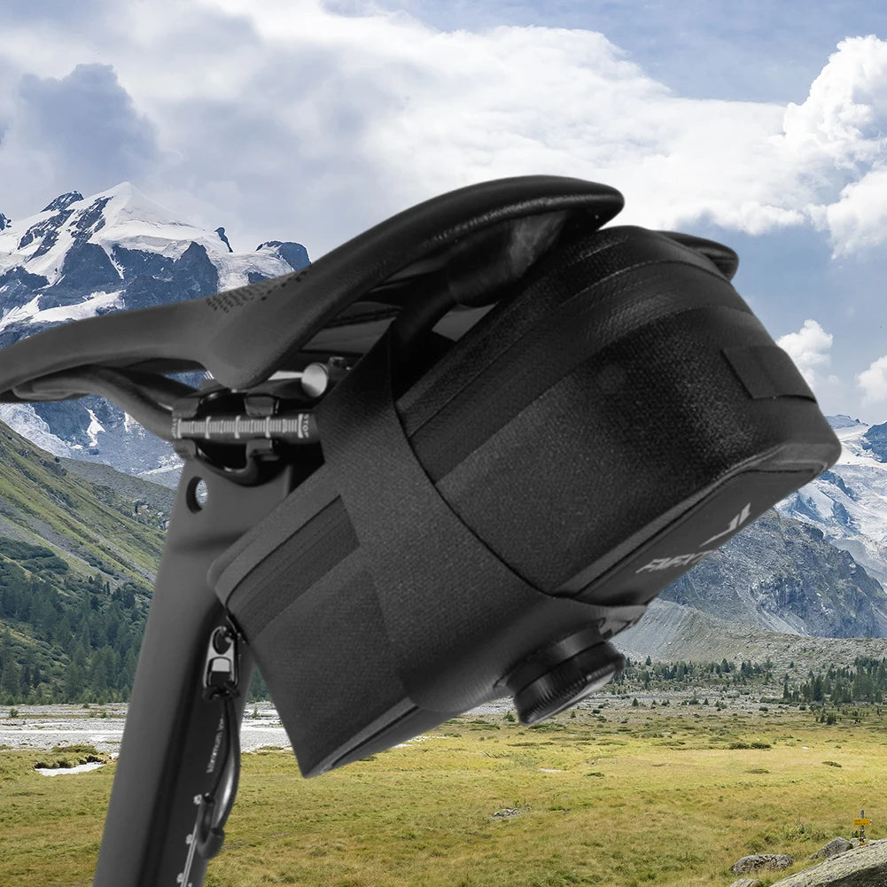 Bicycle Under Seat Bag Bike Strap-On Saddle Bag Knob Lock Bike Seat Bag Waterproof 0.5L Bike Bag Portable Cycling Accessories