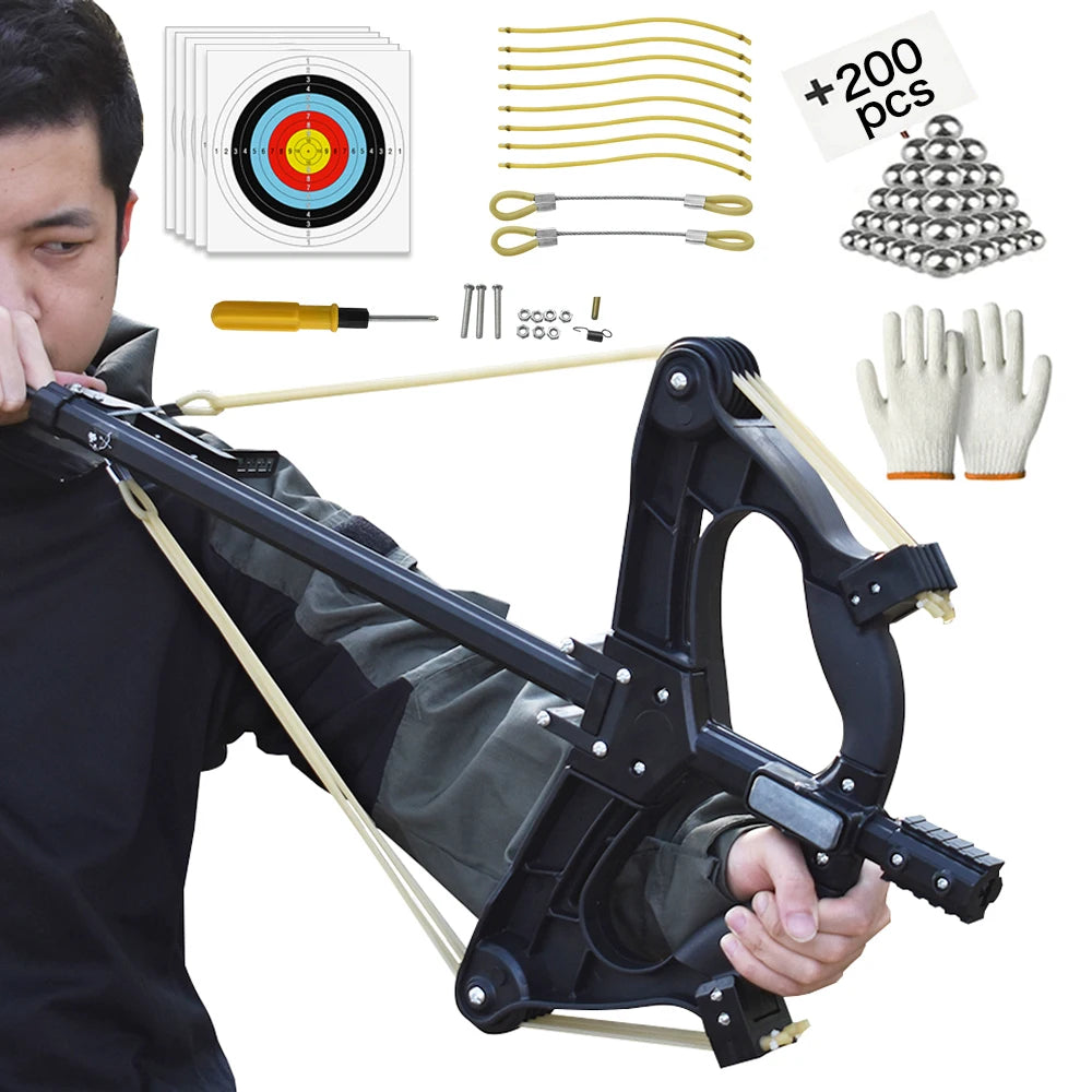 Professional Outdoor Hunting Steel Ball Bow High Power Slingshot