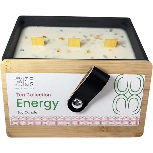 Energy Candle for Women & Men — Scented Soy Candle w/225+ Hour Burn Time — Fragrant Relaxing Aromatherapy Candles for Holiday Gifts