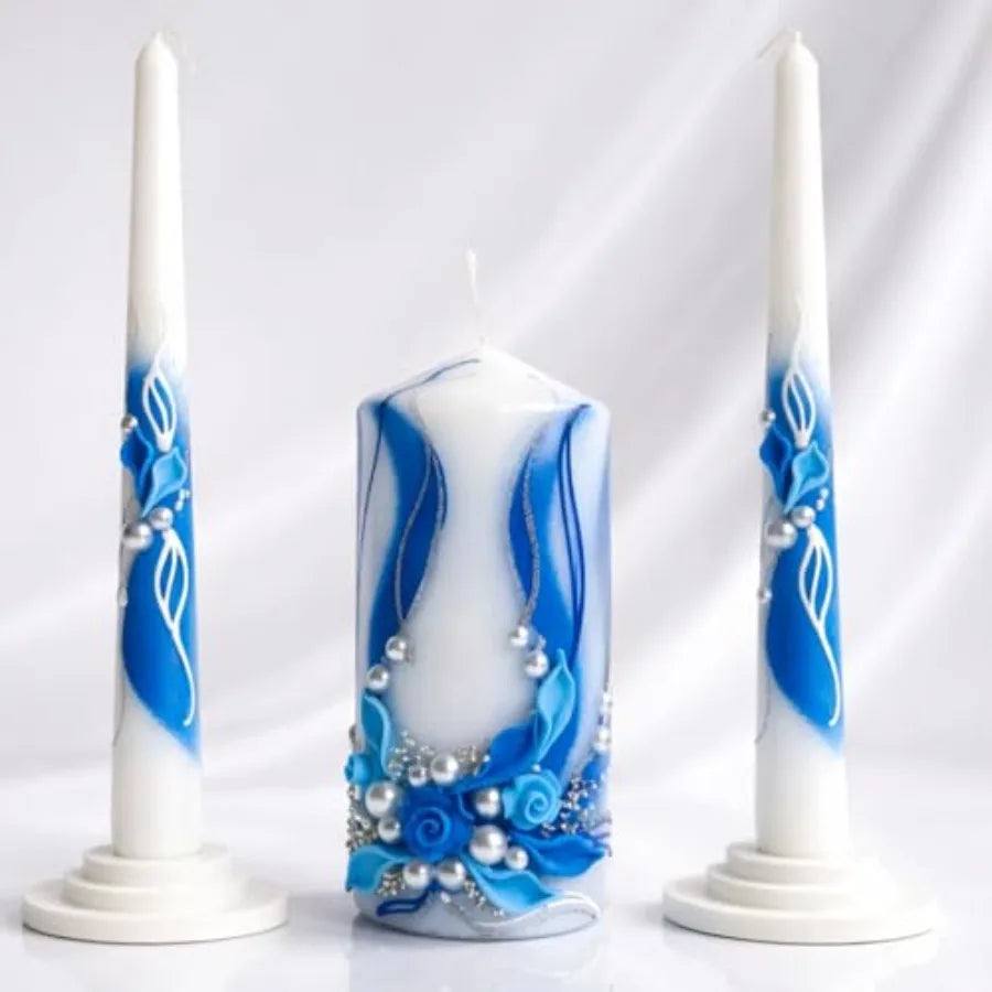 Wedding Unity Candle Set 6" Pillar & 10" Taper Candles | StriveRiseFit