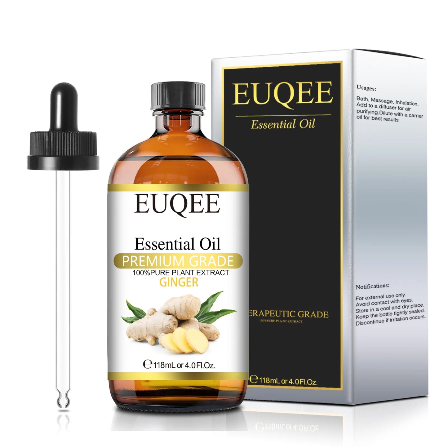 EUQEE 118ML Large Bottle of Essential Oil For Aroma Therapy Humidifier, DIY Soap, Massage