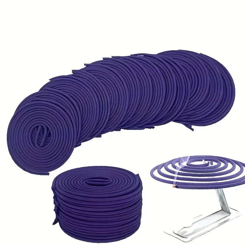 50-Pack Lavender Spiral Coil Incense with Gourd Burner 60-Min Burn | StriveRiseFit