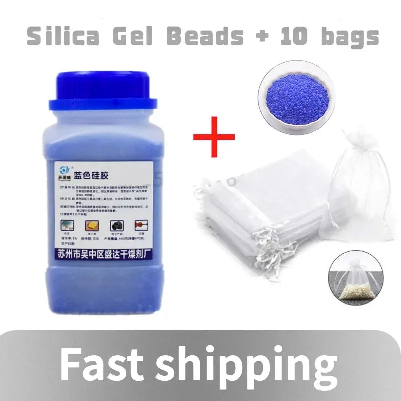 500g Reusable Silica Gel Beads - Waterproof Moisture Absorber Desiccant