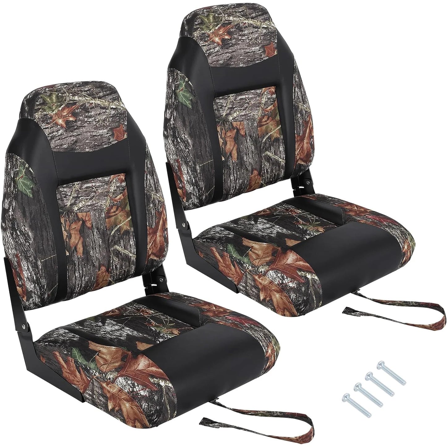 2-Pack High Back Folding Boat Seats — Marine-Grade Vinyl, HD Foam | StriveRiseFit
