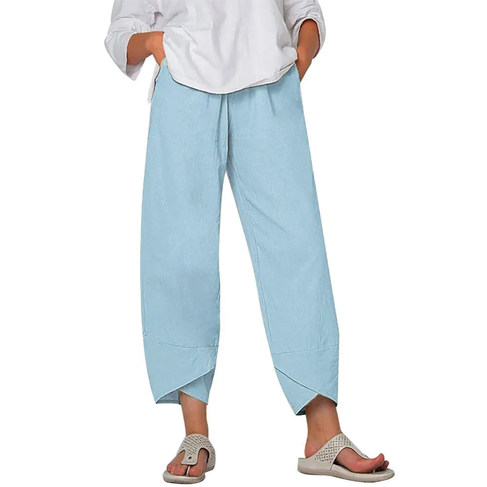Streetwear Women Clothes Women Pants ~ Joggers Cotton / Linen Casual Autumn Elegant