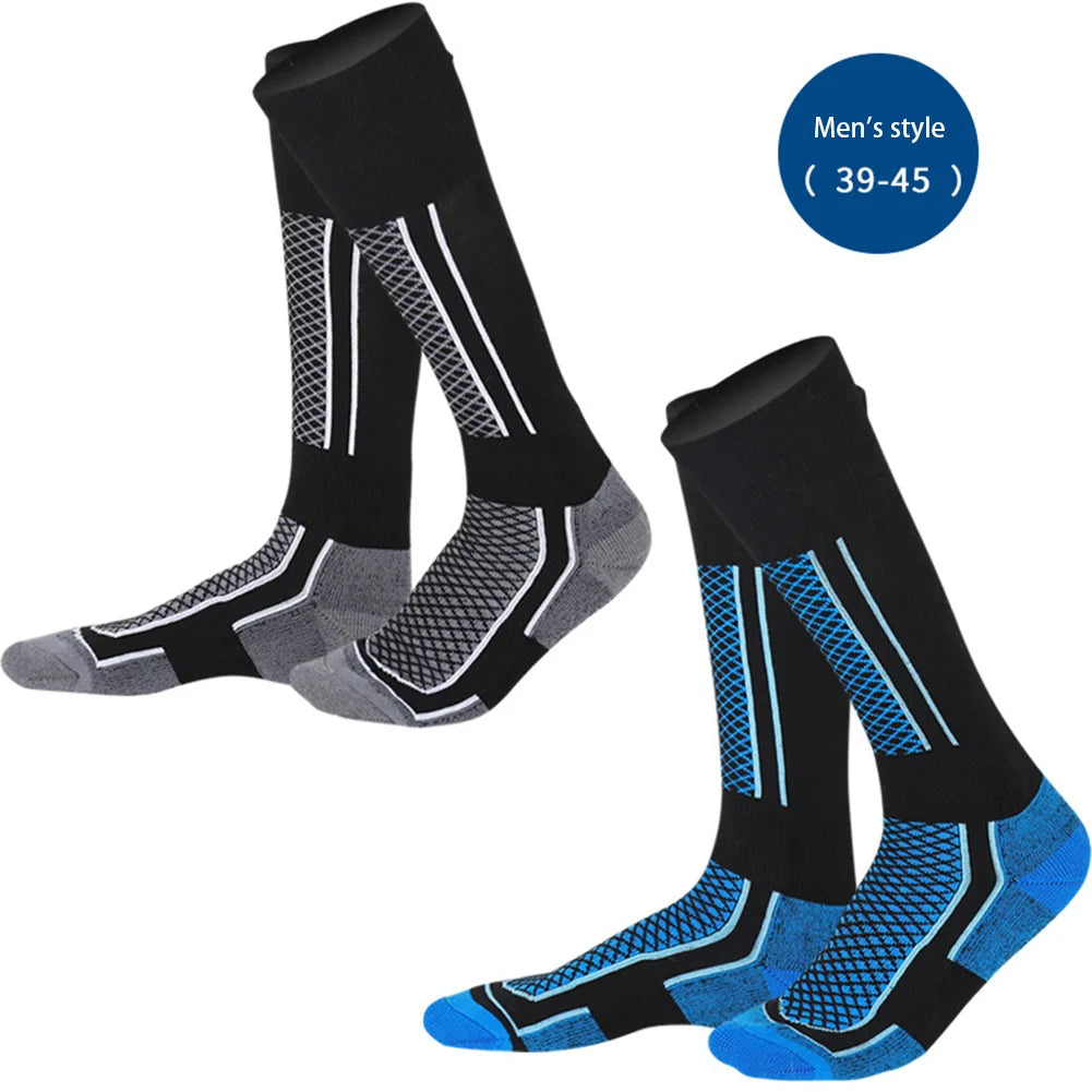 Men Women Kids Knee-high Warm Socks Breathable Ski Socks Outdoor Sports Performance Socks for Skiing Hiking Snowboarding