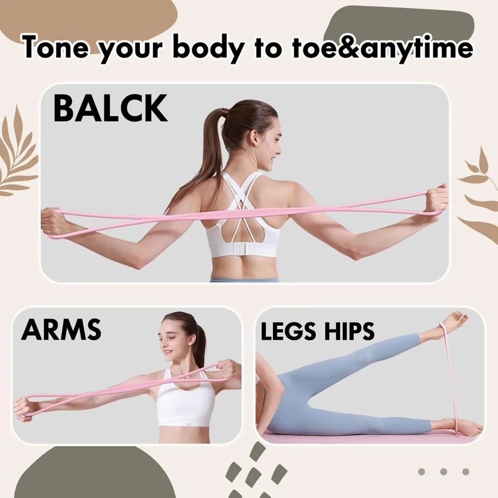 Figure 8 Resistance Band, 15 lbs Non-Slip for Strength & Posture Training | StriveRiseFit
