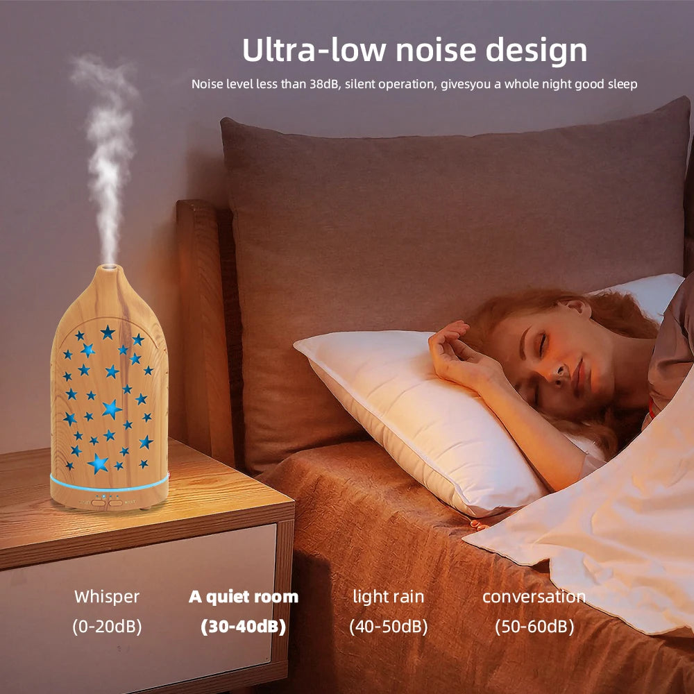 Essential Oil Diffuser with 7 Color Lights, Auto Shutoff, Quiet Ultrasonic  Ideal for Home, Office, Gifts & Spa