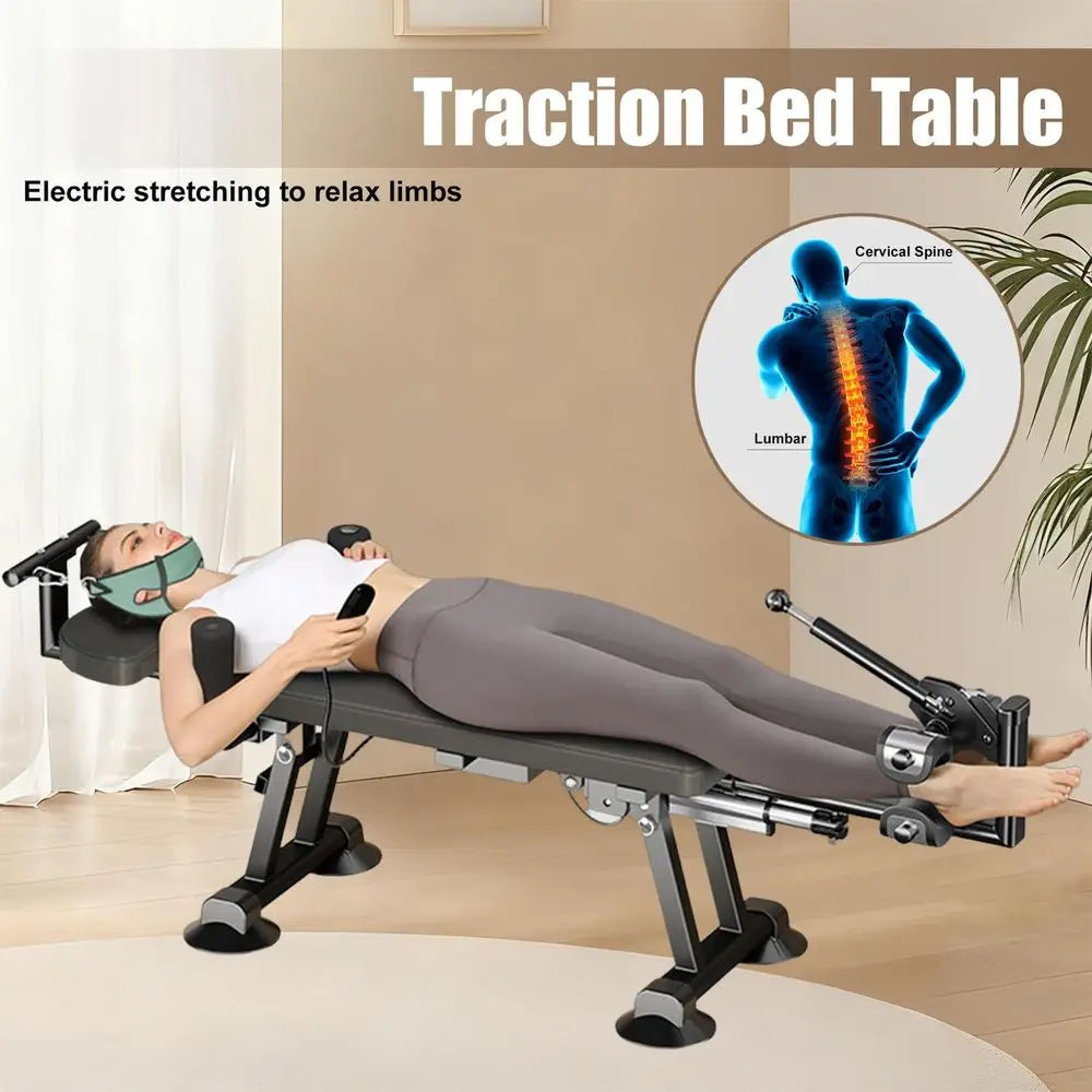 Electric Traction Table — Adjustable Spinal Decompression Bed for Back & Neck Relief | StriveRiseFit