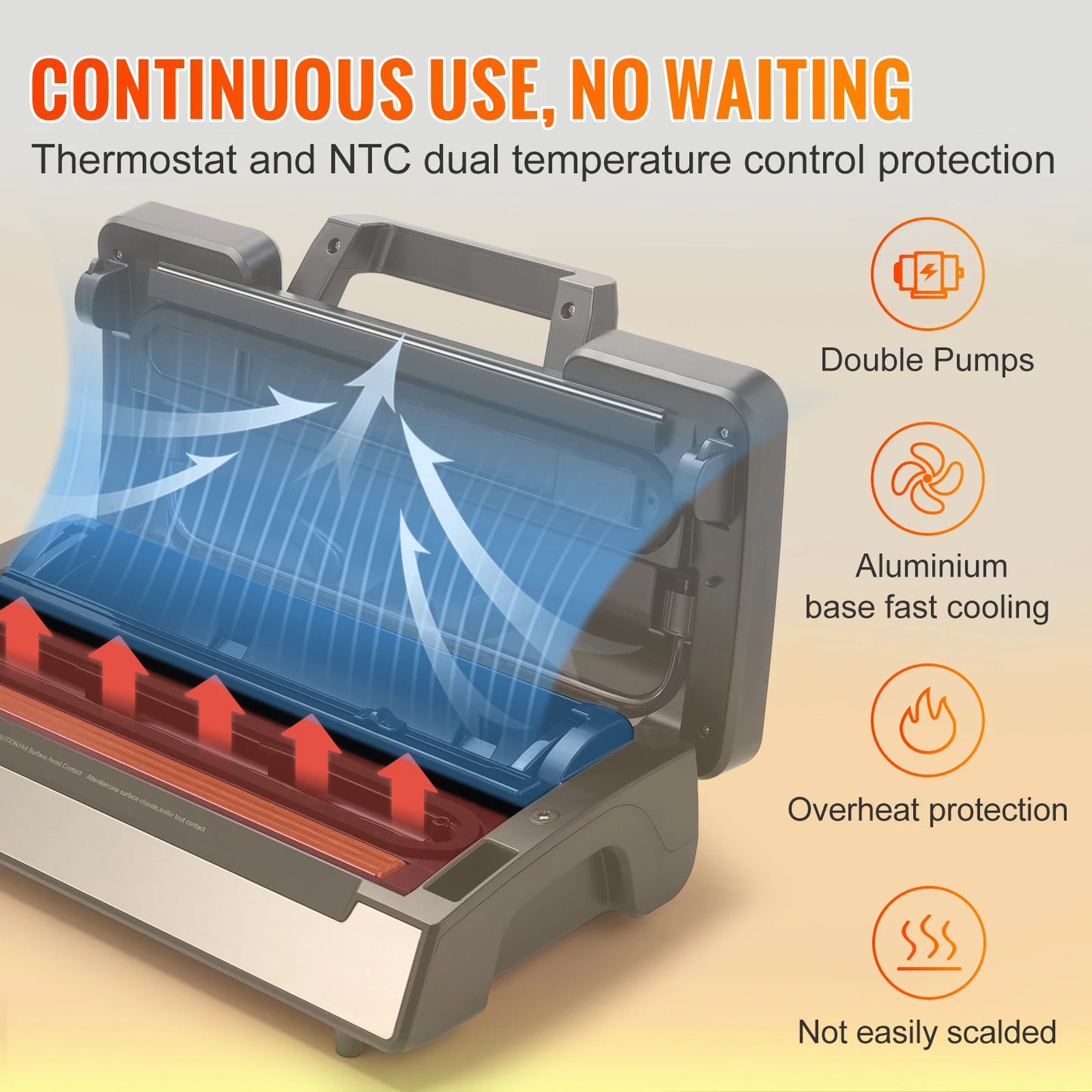 Vacuum Sealer Machine | 90kPa Dual Pump, 130W, Dry & Moist Modes + Bags Included