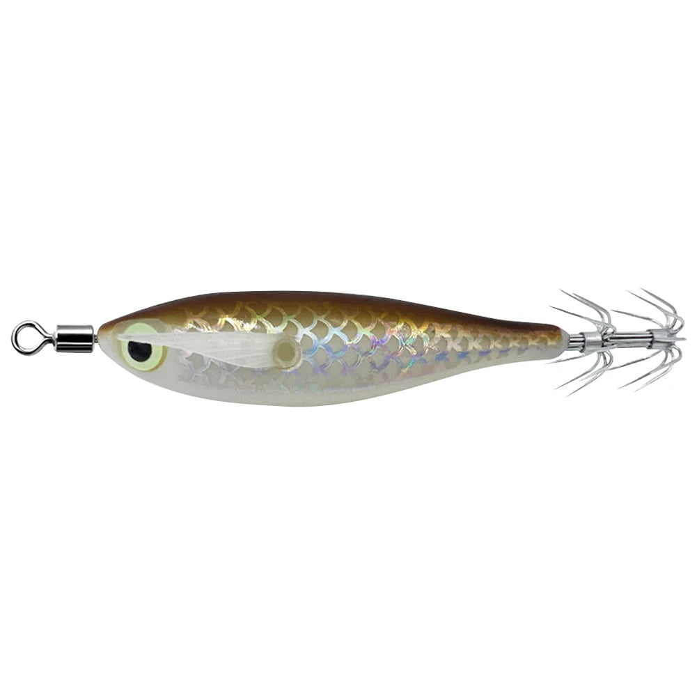 Luminous Squid Hook Lure - Glow-in-Dark, 3D Eyes, Double Hook for Night Squid & Cuttlefish Fishing