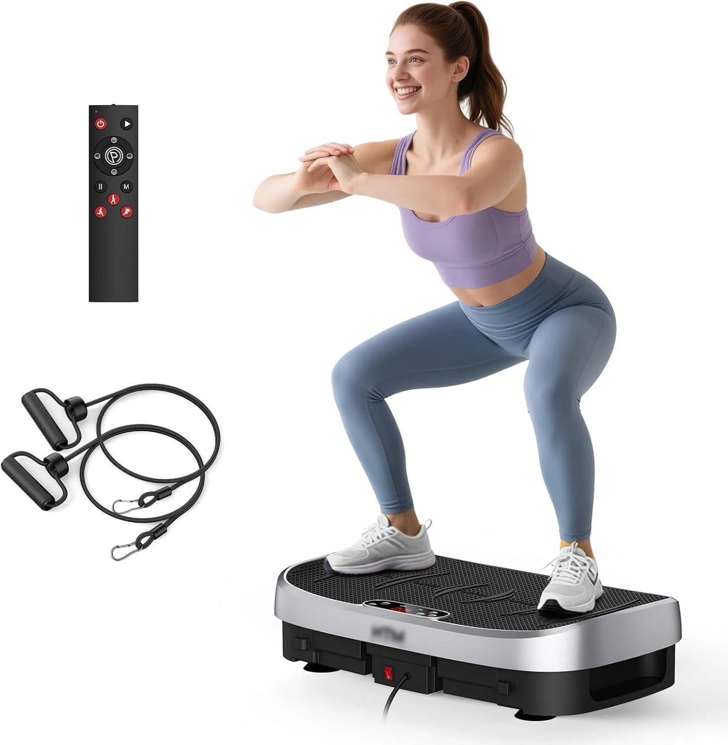 Vibration Plate Exercise Machine – 120 Levels, 330lbs, Quiet Motor, App Control