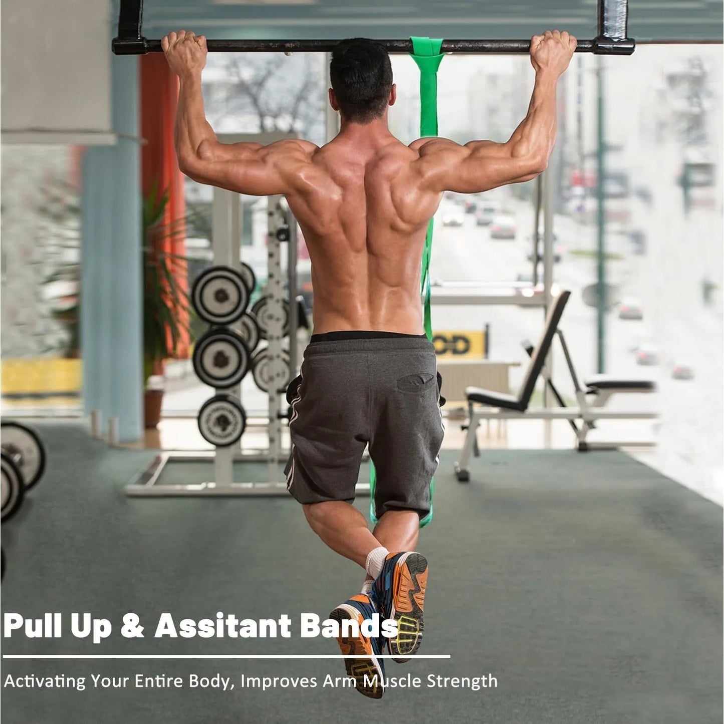 Resistance Bands, Pull Up Assist Bands - Workout Bands, Exercise Bands, Long Resistance Bands Set for Working Out, Fitness