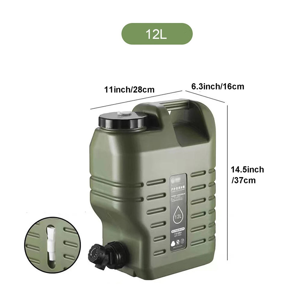 Desert Fox Military Water Tank with Spigot | Food-Grade PE, 10L–25L, Camping & Emergency Prep
