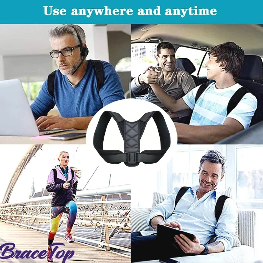 Back Posture Corrector Belt for Men & Women, Shoulder & Spine Support, S-XL | StriveRiseFit