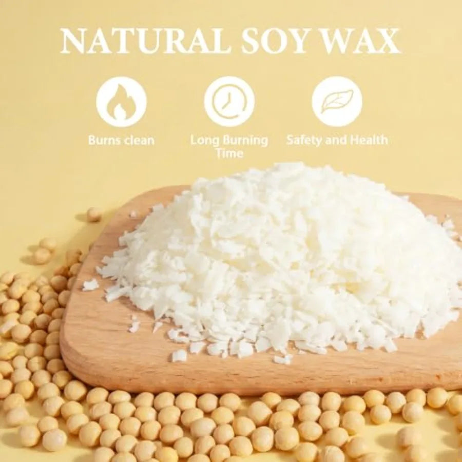 Premium Natural Soy Wax Flakes for Candle Making, 5 lb & 10 lb Kits | StriveRiseFit