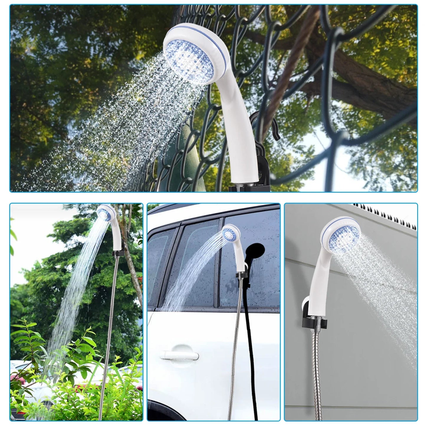 Portable Rechargeable Outdoor Shower Pump | Camping, Travel, Car, Garden & Pet Washing