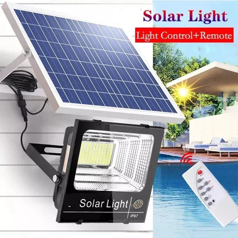 Solar LED Flood Light | 281 LEDs | IP67 | Auto On/Off | Remote Control | StriveRiseFit