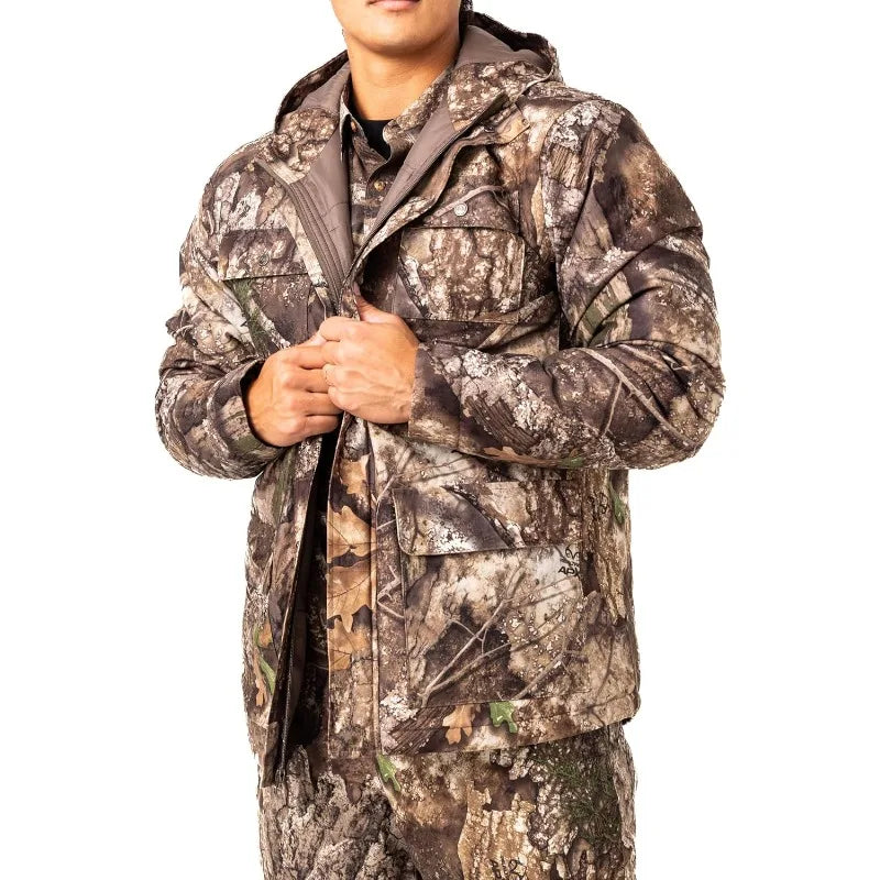Realtree Men's or Women's Edge/Timber/Max-7 Camo Hunting Insulated Cold Weather Parka Jacket - Wind-proof, Mid-weight and Super Warm