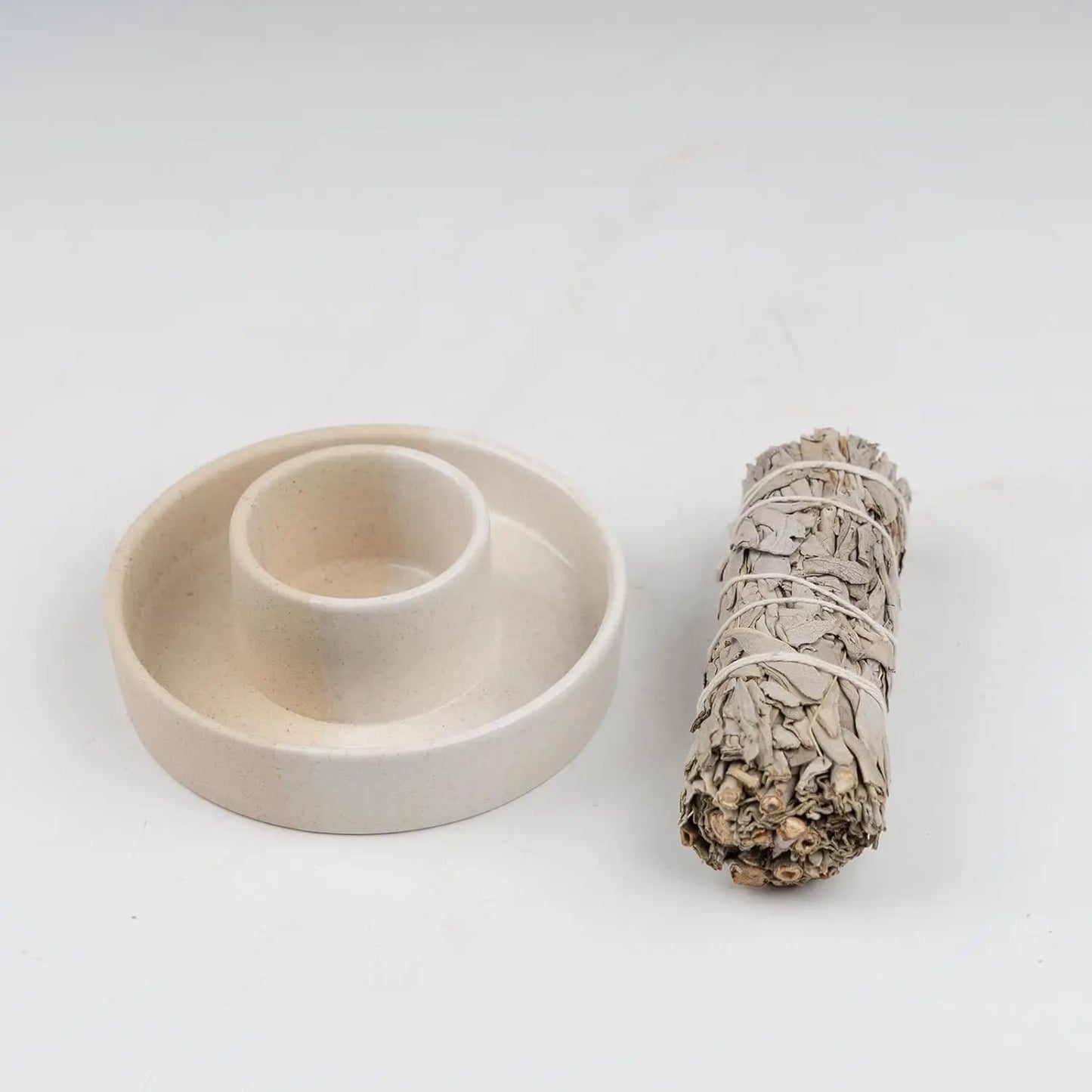 3-Piece Ceramic Sage Holder & Incense Burner Set Smudge Bowl | StriveRiseFit